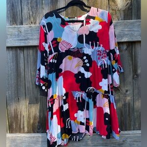 Shannon Passero Colorful Floral Patterned Dress - Sz M